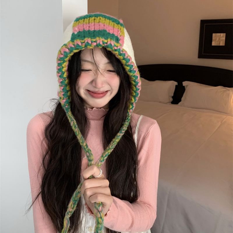 Balaclava Color Knit Block