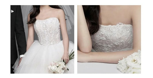 Strapless Tiered Tulle Wedding Ball Gown