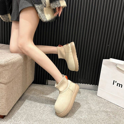 Platform Plain Ankle Snow Boots