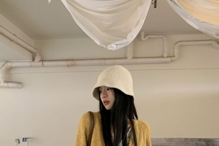 Long-Sleeve Lace Sweater with V-Neck Design
