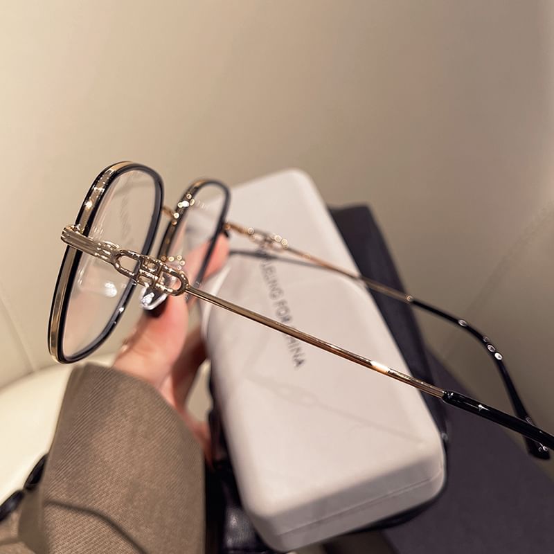 Square Metal Blue Light Blocking Glasses