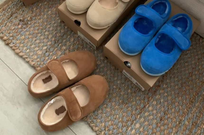 Plain Fleece-Lined Mules