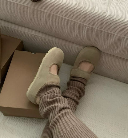 Plain Fleece-Lined Mules