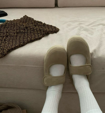 Plain Fleece-Lined Mules