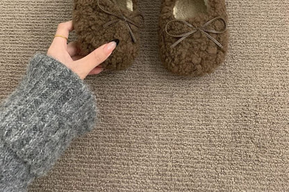 Furry Plain Mary Jane Shoes