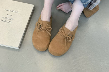 Velvet Lace-Up Shoes