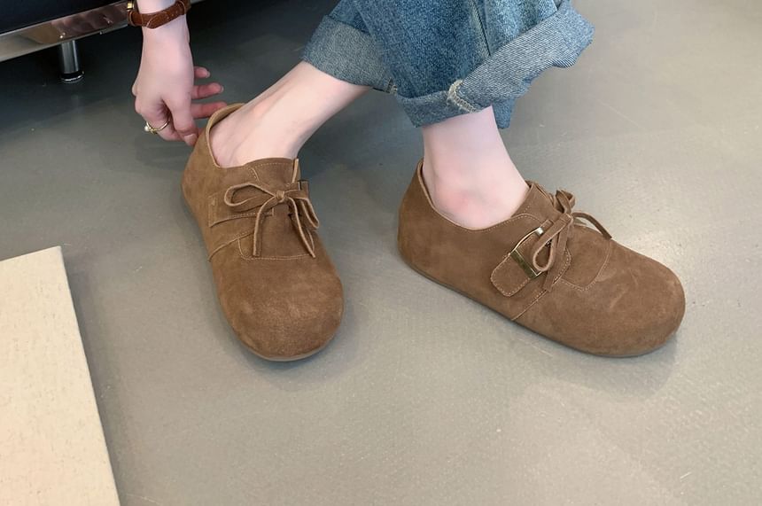 Velvet Lace-Up Shoes