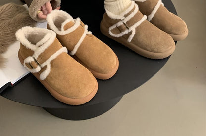 Buckled Ankle Snow Boots