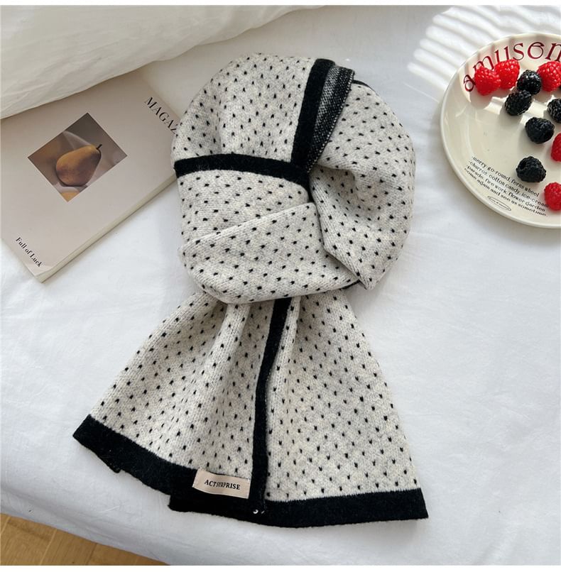 Dotted Knit Scarf