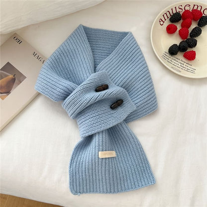 Label Applique Duffle Knit Scarf