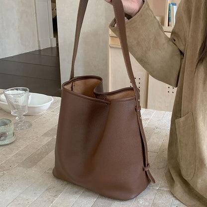 Faux Leather Crossbody Bag With Pouch