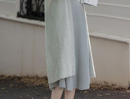 Open Front Plain Long Cardigan