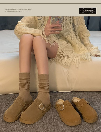 Mules à plateforme avec boucle