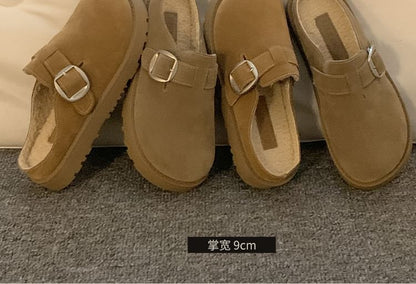 Mules à plateforme avec boucle