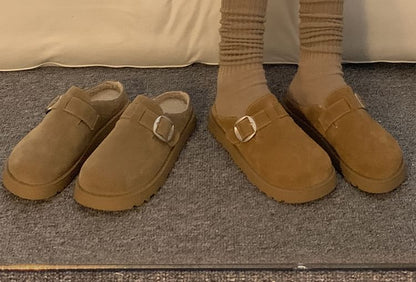 Mules à plateforme avec boucle