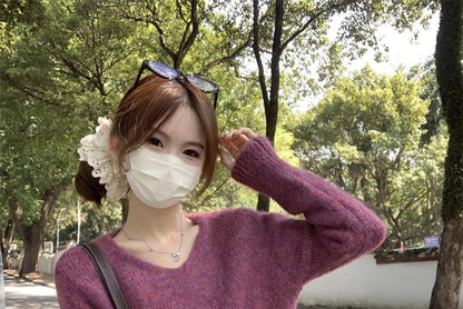 V-Neck Plain Sweater