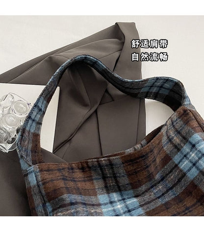 Plaid Tote Bag