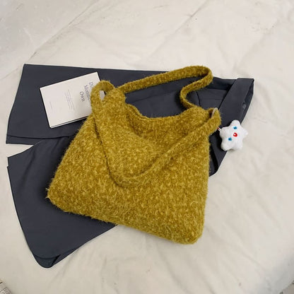 Plain Woolen Tote Bag