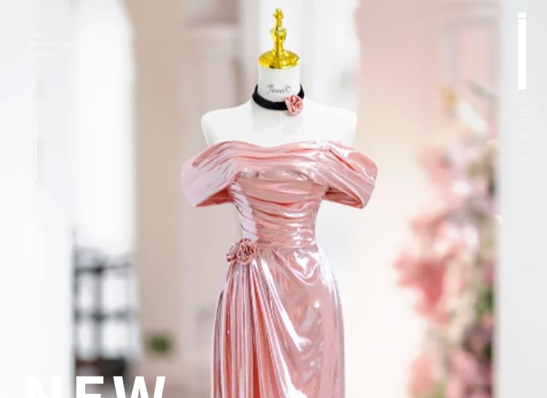 Gown Plain Ruched Off Evening Sleeveless A-Line Shoulder