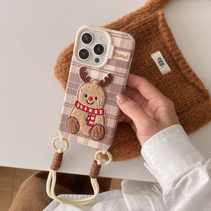 Christmas Embroidered Strap Phone Case
