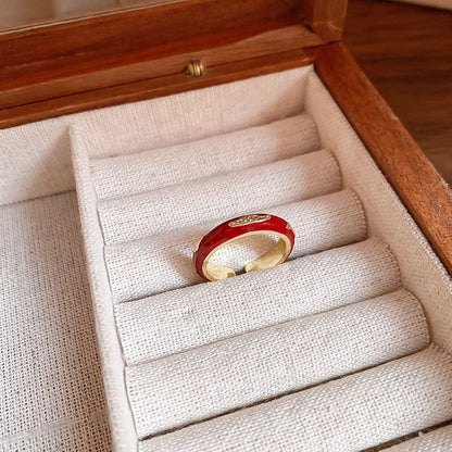 Rhinestone / Geometry Ring Open