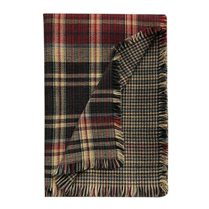Plaid / Lettering Embroidered / Plain Scarf