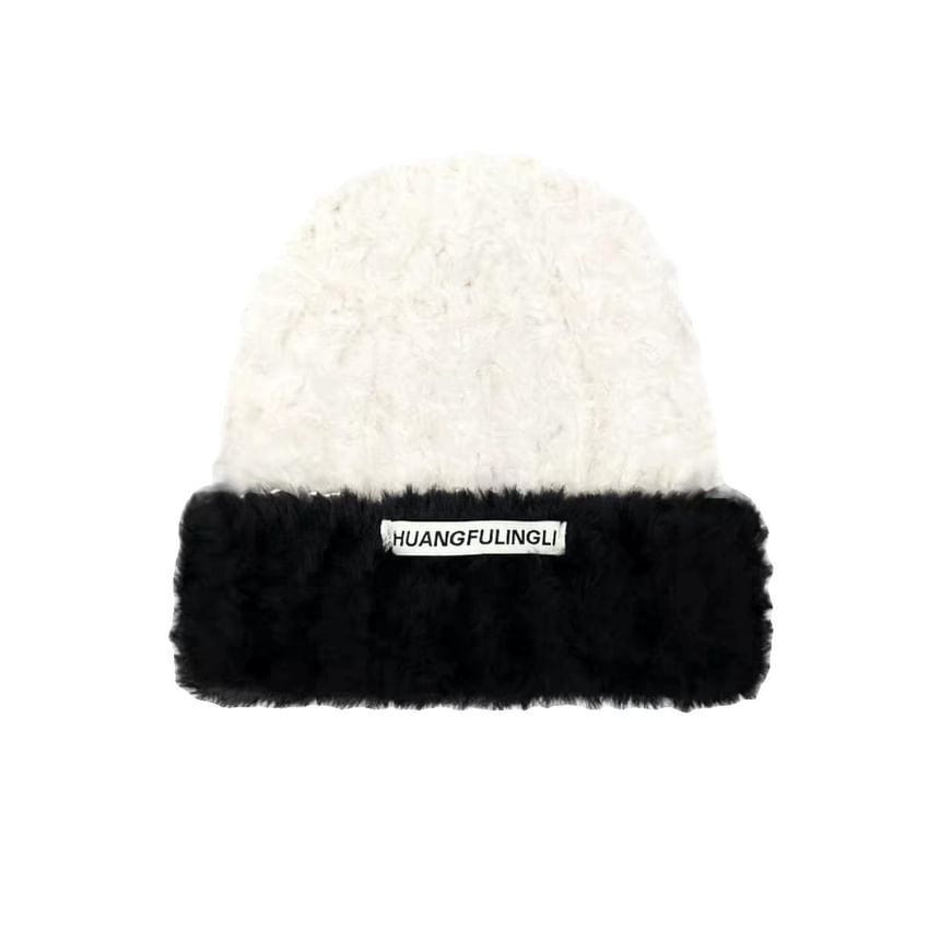 Fluffy / Plain Cable Knit Beanie