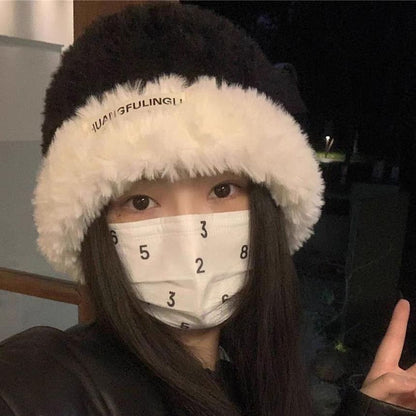 Plain / Two Tone Fluffy Beanie