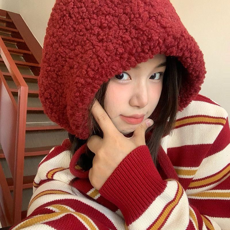 Plain Fleece Tie-Up Hat / Cable Knit Beanie