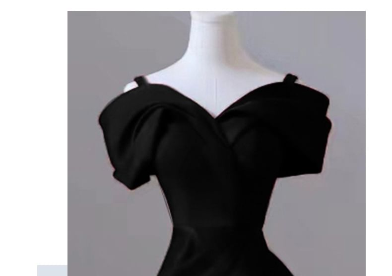 Cold-Shoulder Plain Mermaid Evening Gown