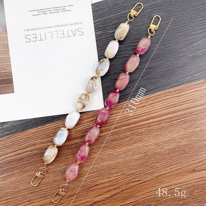 Faux Gemstone Bead Alloy Phone Strap