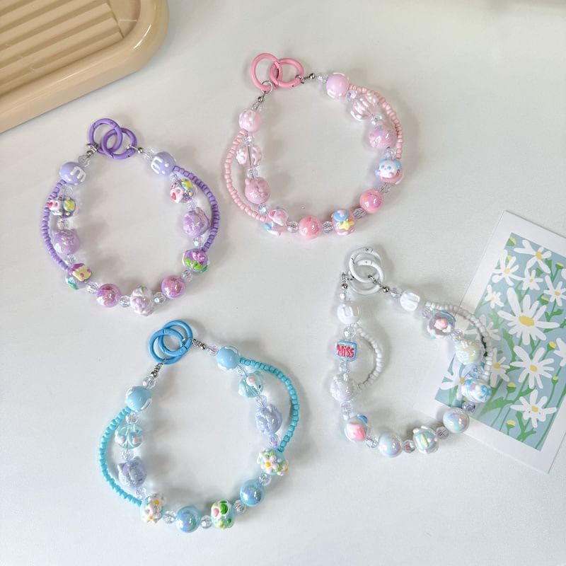Bead Layered Phone Strap