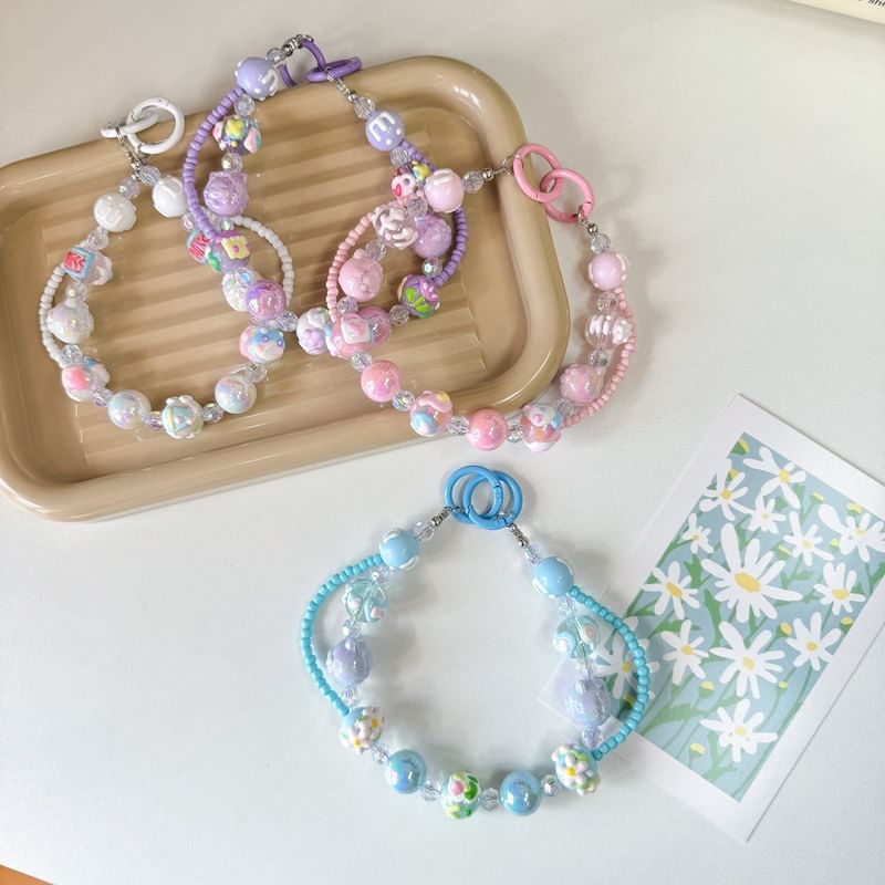 Bead Layered Phone Strap