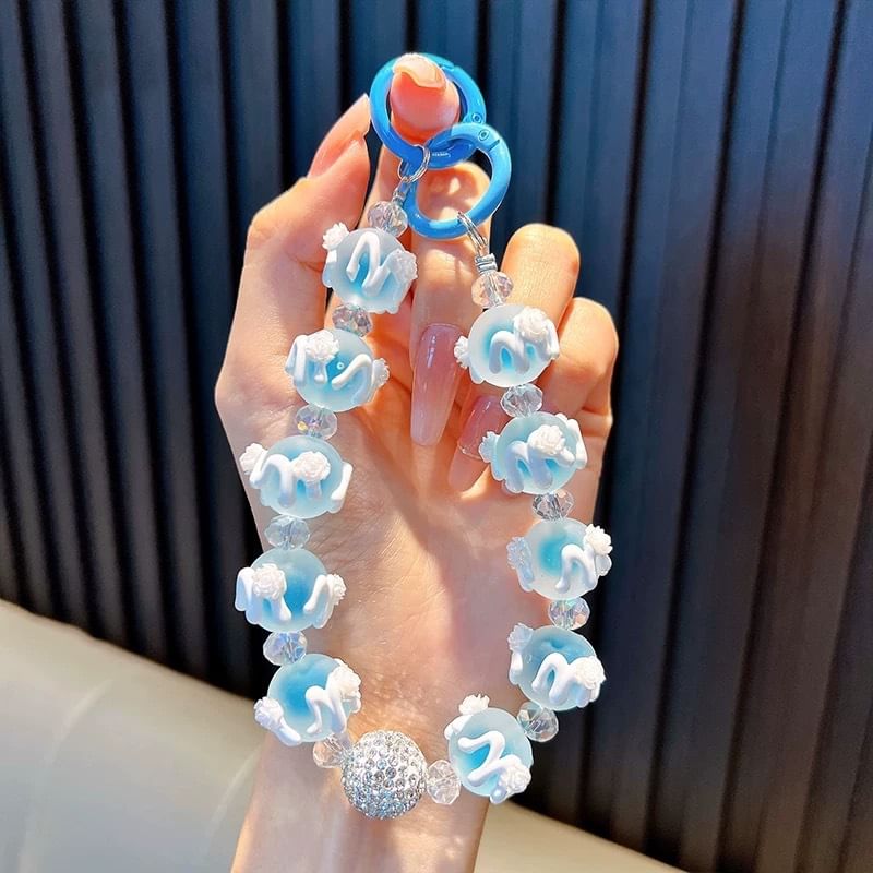 Rose Bead Phone Strap