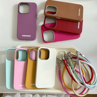 Case Faux Phone Leather Plain