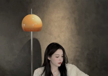 V-Neck Plain Fluffy Button Jacket / Drawstring Waist Wide Leg Pants