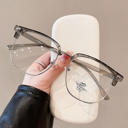 Half Frame Square Eyeglasses