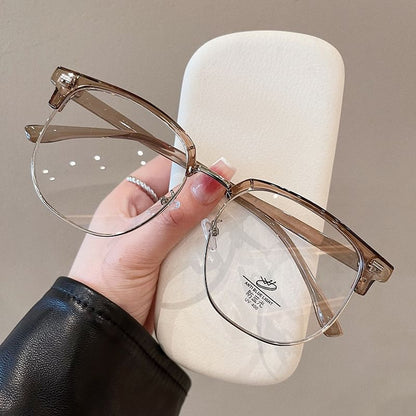 Half Frame Square Eyeglasses