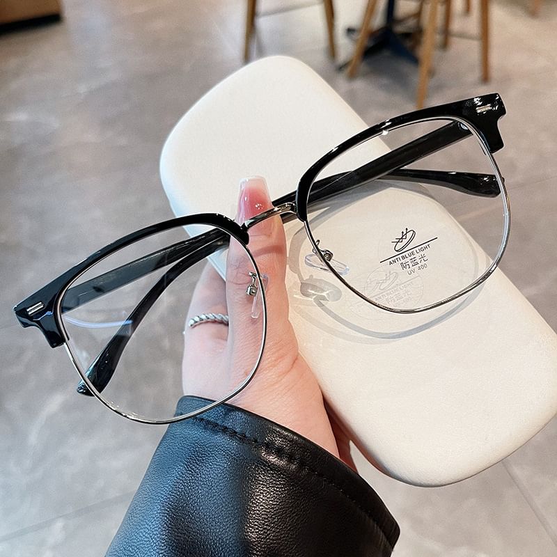 Half Frame Square Eyeglasses