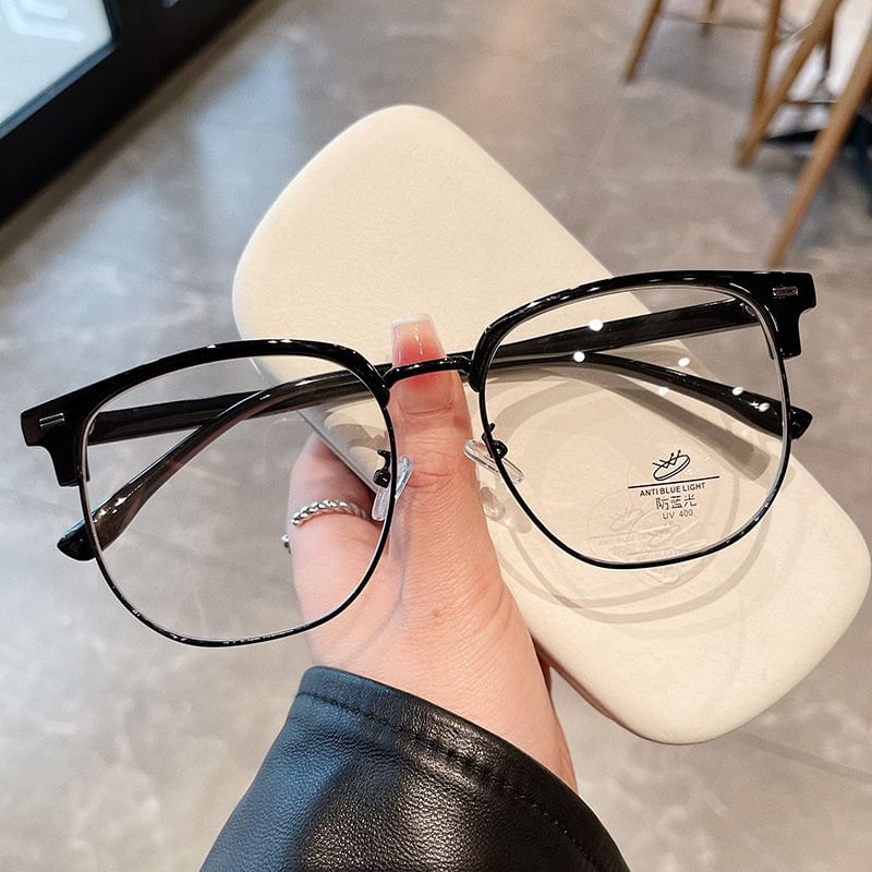 Half Frame Square Eyeglasses