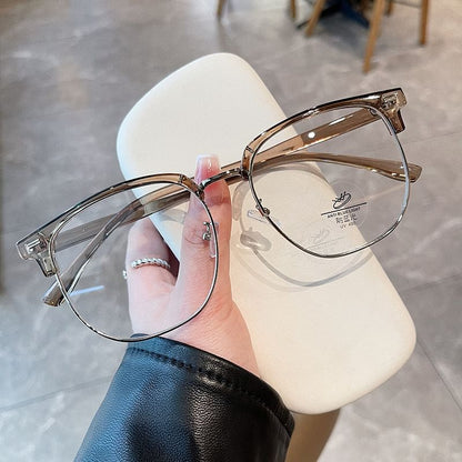 Half Frame Square Eyeglasses