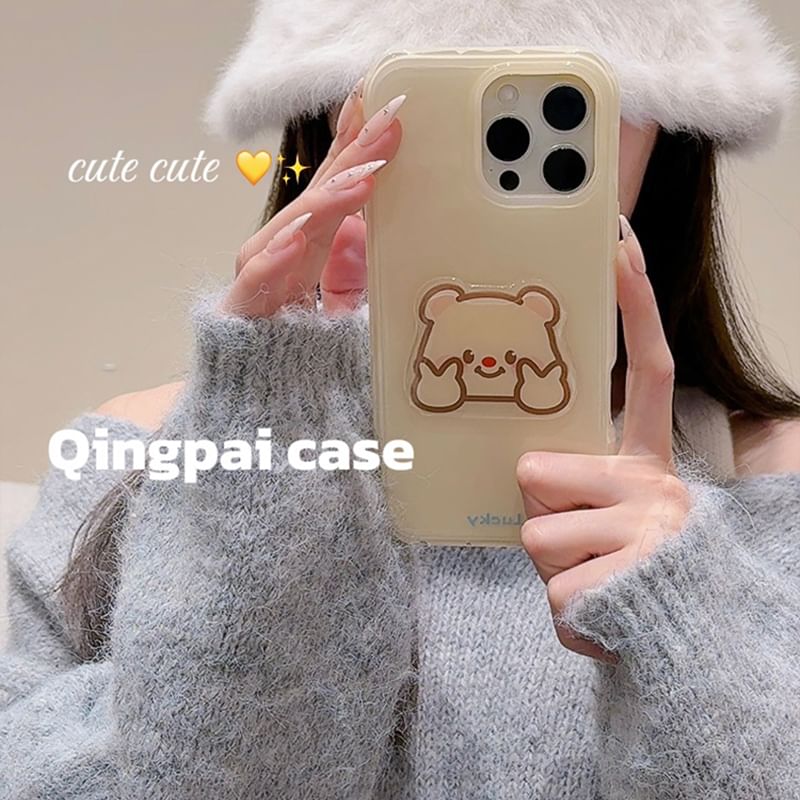 Bear Phone Case - iPhone 16 Pro Max / 16 Pro / 16 Plus / 16 / 15 Pro Max / 15 Pro / 15 Plus / 15 / 14 Pro Max / 14 Pro / 14 Plus / 14