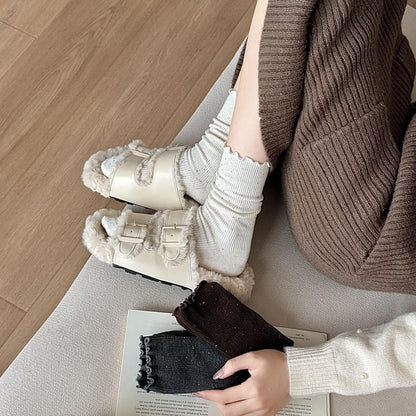 Ruffle Trim Crew Socks