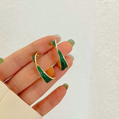 Twisted Galaxy Alloy Open Hoop Earring