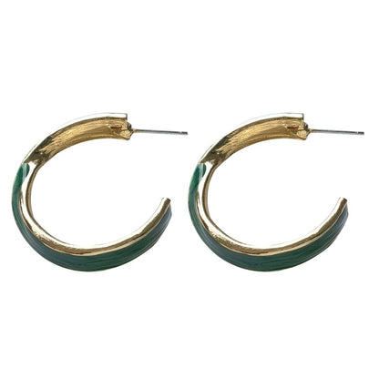 Twisted Galaxy Alloy Open Hoop Earring