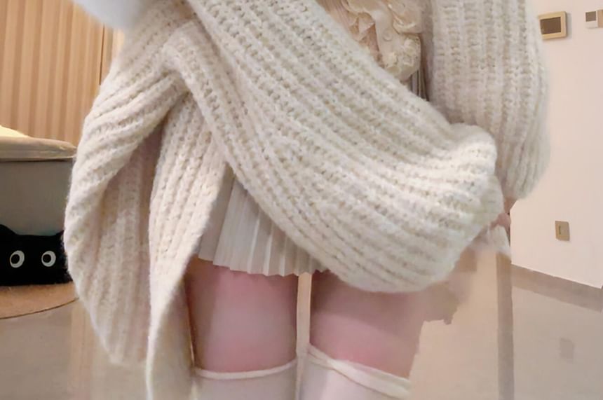 Open Front Plain Cardigan