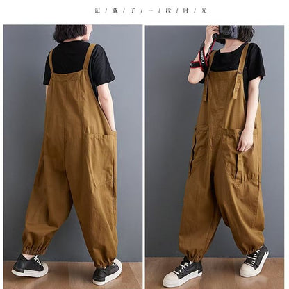 Plain Baggy Cargo Overalls