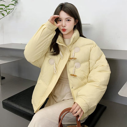 High Neck Toggle Puffer Jacket