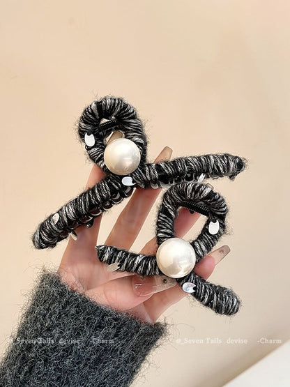 Faux Pearl Hair Claw