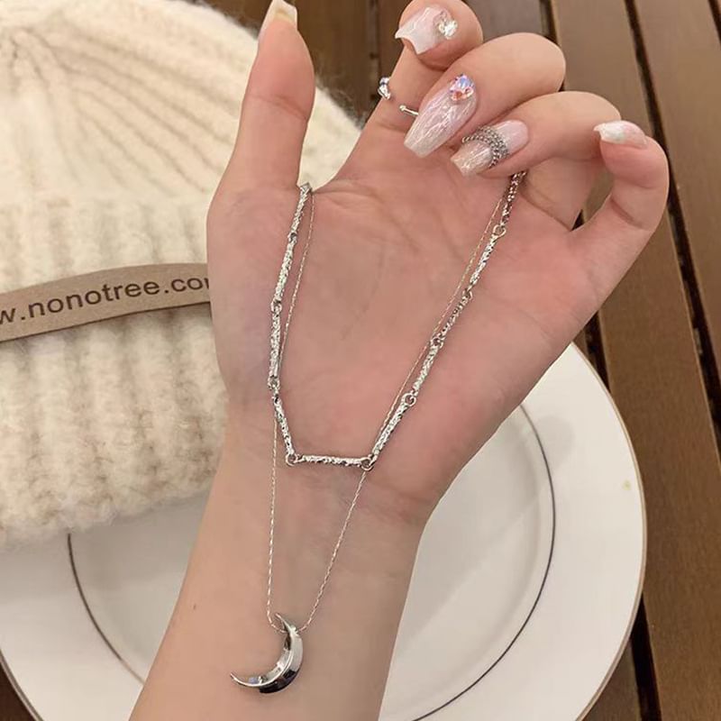 Heart / Moon Pendant Necklace